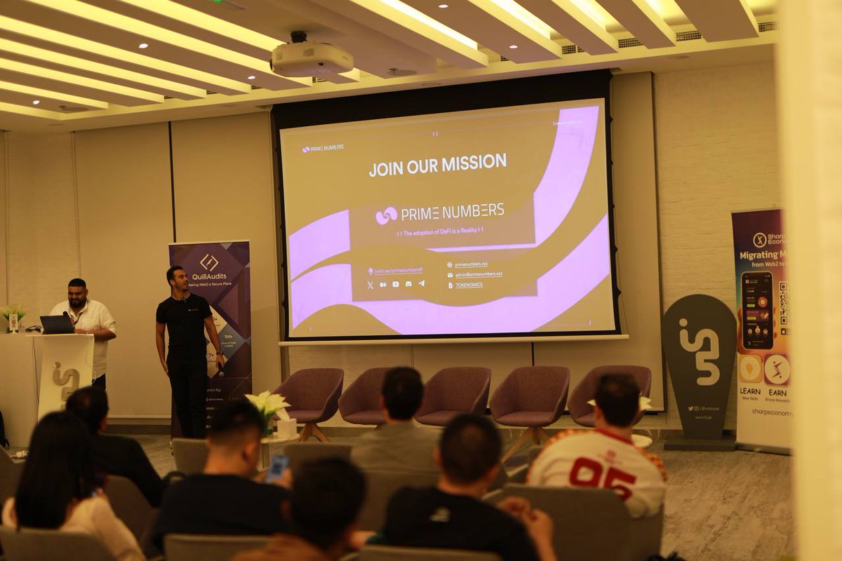 Prime Numbers Labs (@primenumbersfi) on Twitter photo It’s the biggest week in crypto here in #Dubai and what a kickoff it was yesterday!
Huge thanks to our friends at <a href="/QuillAudits_AI/">QuillAudits | Web3 Security 🥷</a> for having our CEO and Founder, <a href="/Arturo_Cantera/">Arturo Cantera</a>, as a key speaker last night.
On to the next! It’s the biggest week in crypto here in #Dubai and what a kickoff it was yesterday!
Huge thanks to our friends at <a href="/QuillAudits_AI/">QuillAudits | Web3 Security 🥷</a> for having our CEO and Founder, <a href="/Arturo_Cantera/">Arturo Cantera</a>, as a key speaker last night.
On to the next!