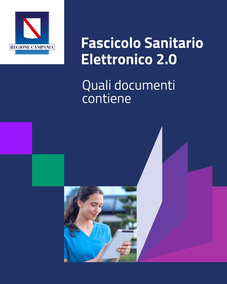 Reg_Campania's tweet photo. 🔐 In Regione Campania, il #FascicoloSanitarioElettronico 2.0 include: dati anagrafici, referti, lettere di dimissione, prescrizioni, documenti vaccinali, verbali di PS, esami di laboratorio, e molto altro. Scopri di più 👉 https://t.co/QQHO7mbaZ4 https://t.co/EsSvMz2uyj