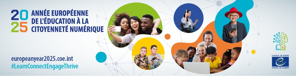 2025, Année européenne de l'éducation à la citoyenneté numérique 💻

Un premier webinaire aura lieu le 7 mai de 17h à 18h, sur le thème : Citoyens numériques et si on parlait vraiment de vos données ?

En savoir + et consulter les ressources @coe_fr 🔎 eduscol.education.fr/3289/l-educati…