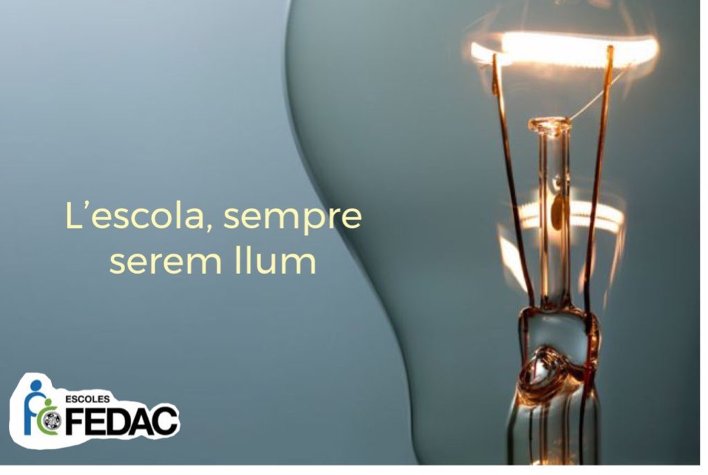 Amb el corrent elèctric restablert avui les escoles recuperem la normalitat. Serà un bon dia per #aprendre del que ha passat i reflexionar sobre el paper de l’energia en les nostres vides.  #somLlum