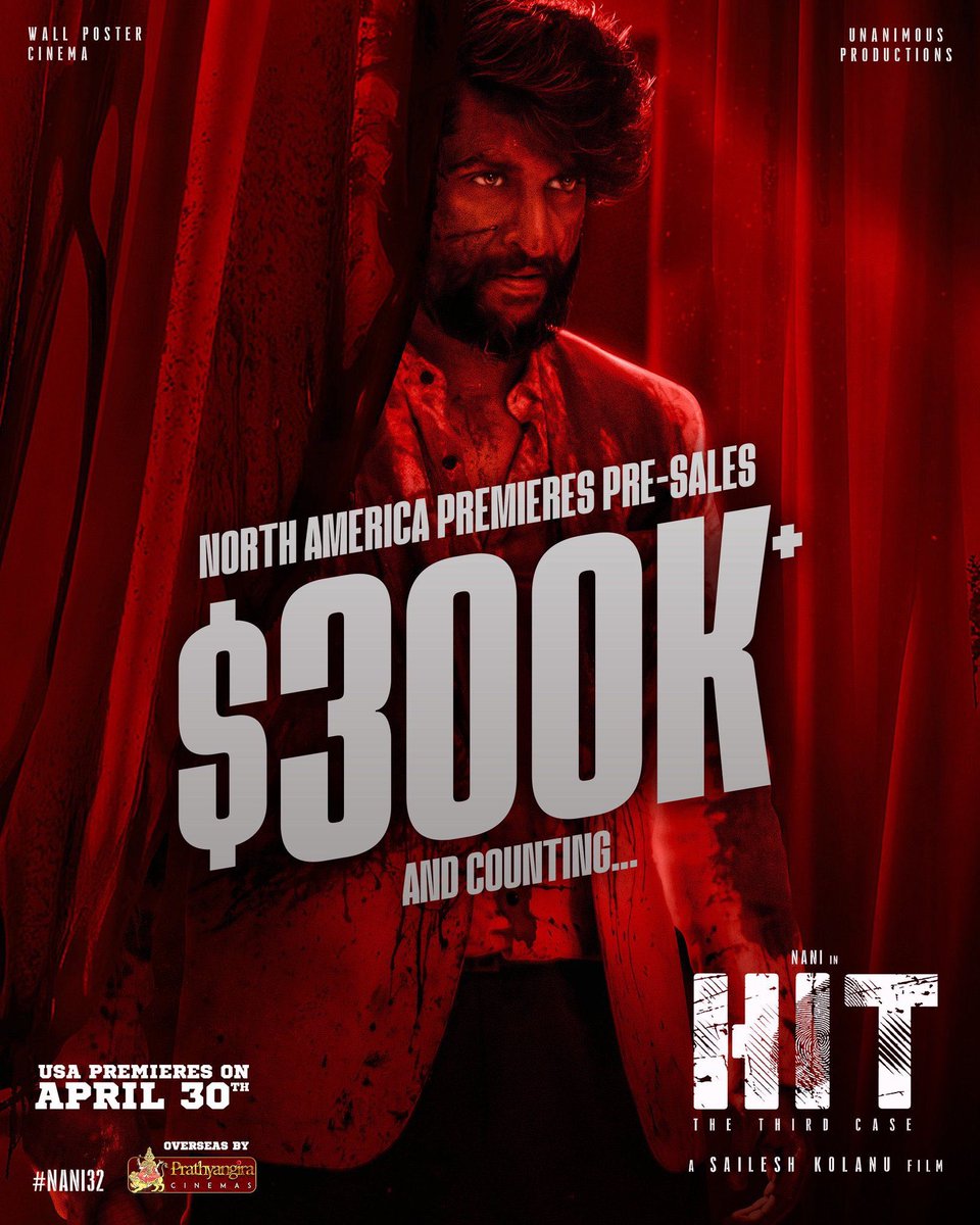 $300K+ North America Premieres Pre Sales smashed with sheer violence ❤️‍🔥❤️‍🔥

Fastest ever for Natural Star <a href="/NameisNani/">Nani</a> 🔥🔥