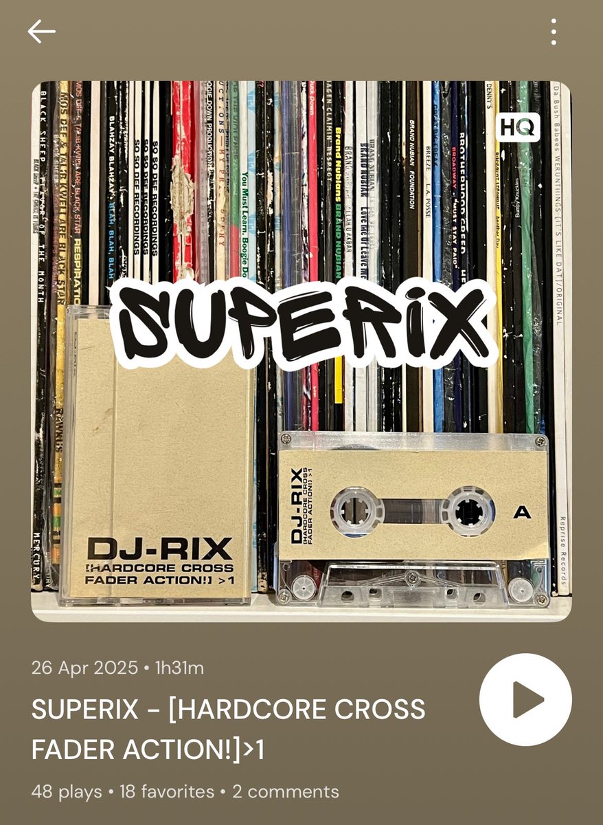 DJ DS (@djds79743329) on Twitter photo Gym soundtrack for today: DJ Superix - Hardcore Cross Fader Action
This comes via the incredible Breaks & Bass Fam (<a href="/Mama_Ray_Ray/">mamarayray.bsky.social</a> <a href="/Manlikechez/">Chez</a> & @EpicentreTheDragon). Massive love as they’ve hosted one of my mixes before. Now they really have brought out the big guns! @Superix Gym soundtrack for today: DJ Superix - Hardcore Cross Fader Action
This comes via the incredible Breaks & Bass Fam (<a href="/Mama_Ray_Ray/">mamarayray.bsky.social</a> <a href="/Manlikechez/">Chez</a> & @EpicentreTheDragon). Massive love as they’ve hosted one of my mixes before. Now they really have brought out the big guns! @Superix
