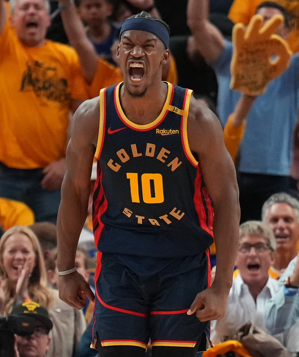 BleacherReport's tweet image. Jimmy Butler in 4Q: 14 PTS

Rest of Warriors: 13 PTS

Playoff Jimmy is BACK 🔥
