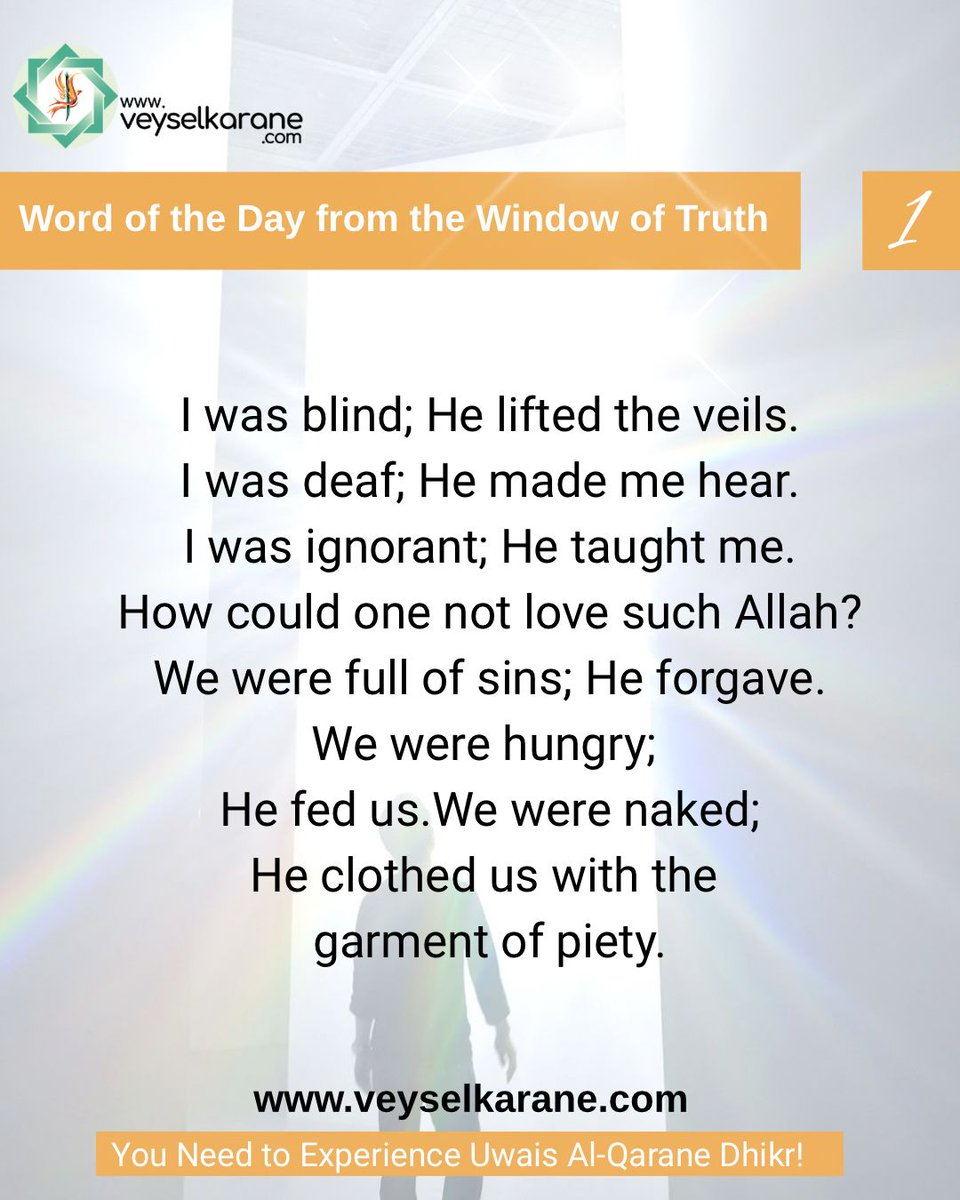 Karaku3Web's tweet photo. @veyselkarane @loveofuwaysi
You need to experience Uwais Al-Qarane Dhikr!
Taste and See!
https://t.co/lCJqZRr9R3 https://t.co/R6USzl6IGg