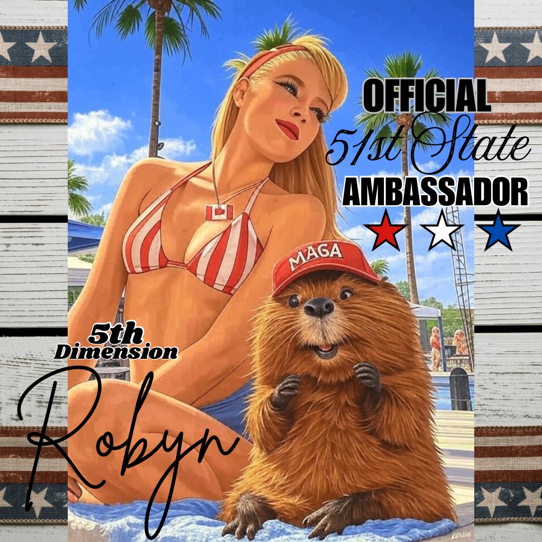 5dRobyn's tweet image. My name is Robyn and I am the official Ambassador of the 51st State 🇺🇸🇨🇦