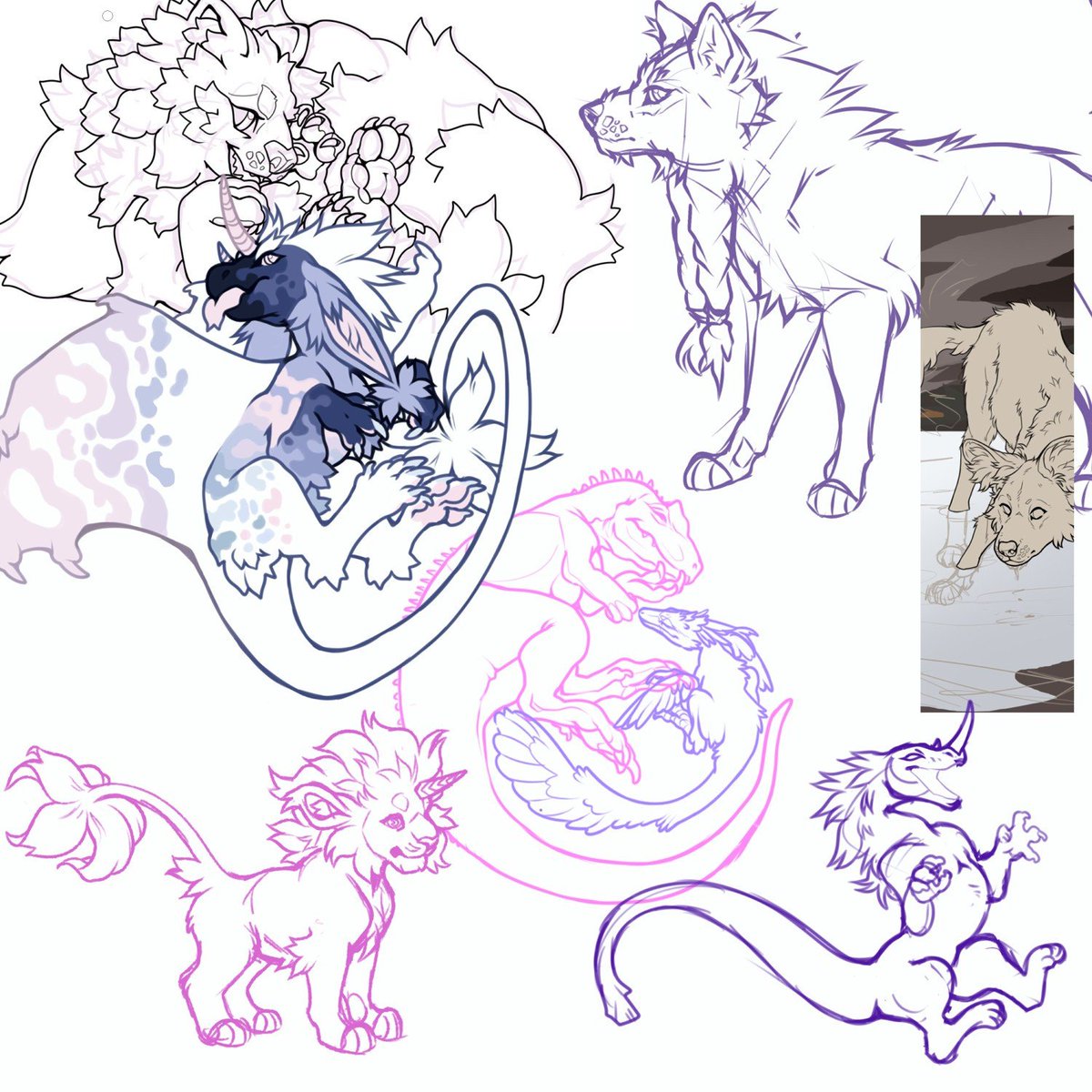AlunaBear's tweet photo. 10% of the sketches and unfinished projects i have over the years
#artist #furryartworks #digitalart https://t.co/bwoeaGXkPH