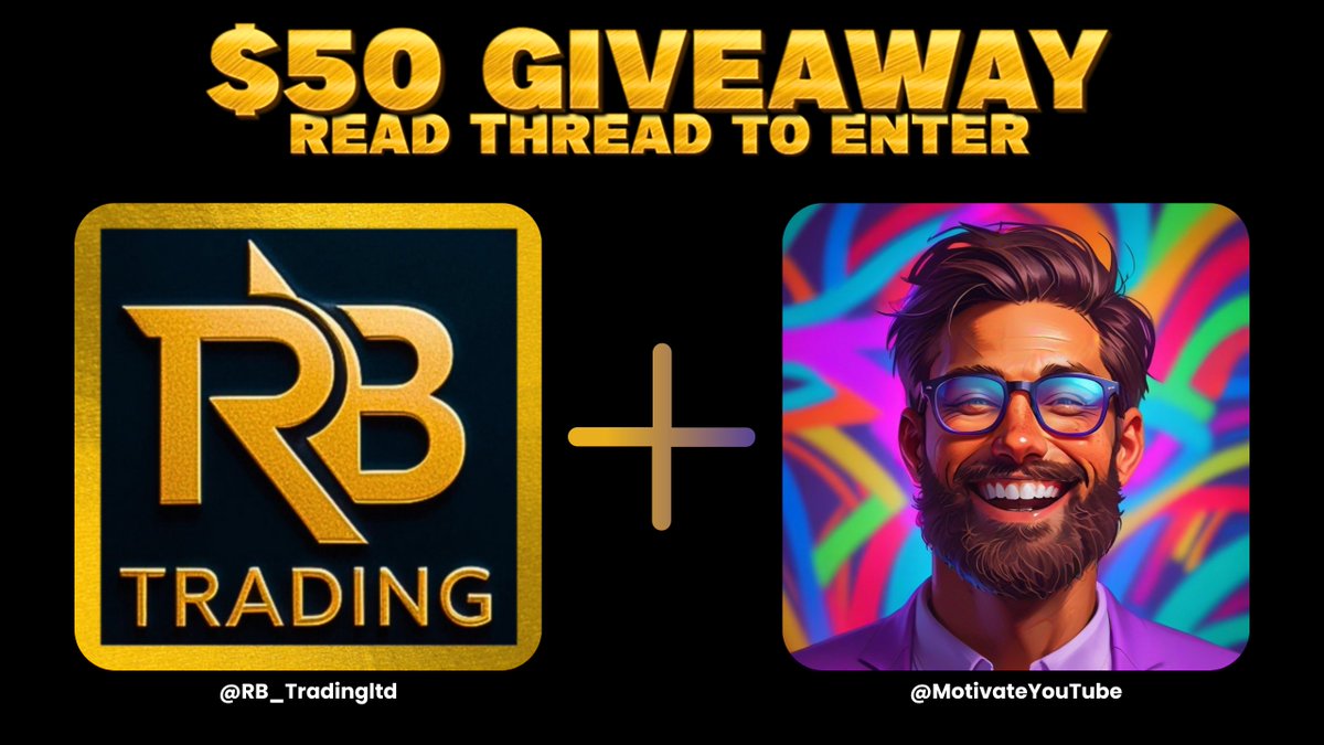 🎉 $50 Giveaway! 🎉

2 winners will each get $25 in $ETH or <a href="/PayPal/">PayPal</a> 💸
To enter:
✅ Follow <a href="/RB_Tradingltd/">RB Trading</a> &amp; <a href="/MotivateYouTube/">MTS</a>
✅ Like this post ❤️
✅ Share this thread 🔁
✅ Bookmark it 🔖
✅ Read the full thread to enter 👇