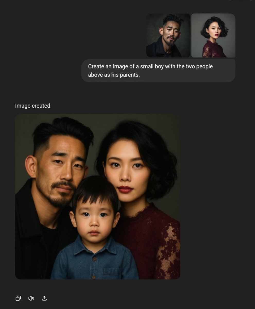So, ChatGPT imagines how a child might look based on the parents' photos?!