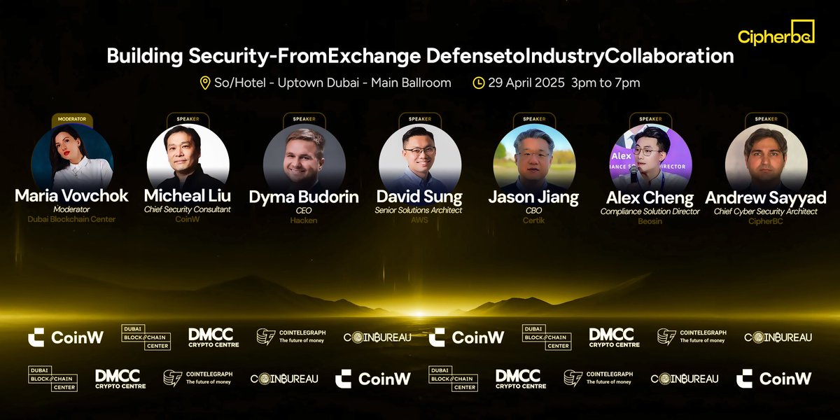 Looking for a warm up session before <a href="/token2049/">TOKEN2049</a>?
From smart contract hacks to bridge exploits, every breach has reshaped how we build.

🔥Let’s learn, adapt, and level up.

Host&amp;Speaker: <a href="/CoinWOfficial/">CoinW</a> 
Guest Speaker: <a href="/hackenclub/">Hacken🇺🇦</a> , <a href="/awscloud/">Amazon Web Services</a> , <a href="/CertiK/">CertiK</a> , <a href="/Beosin_com/">Beosin 🛡 Web3 Security & Compliance</a> and #CipherBC