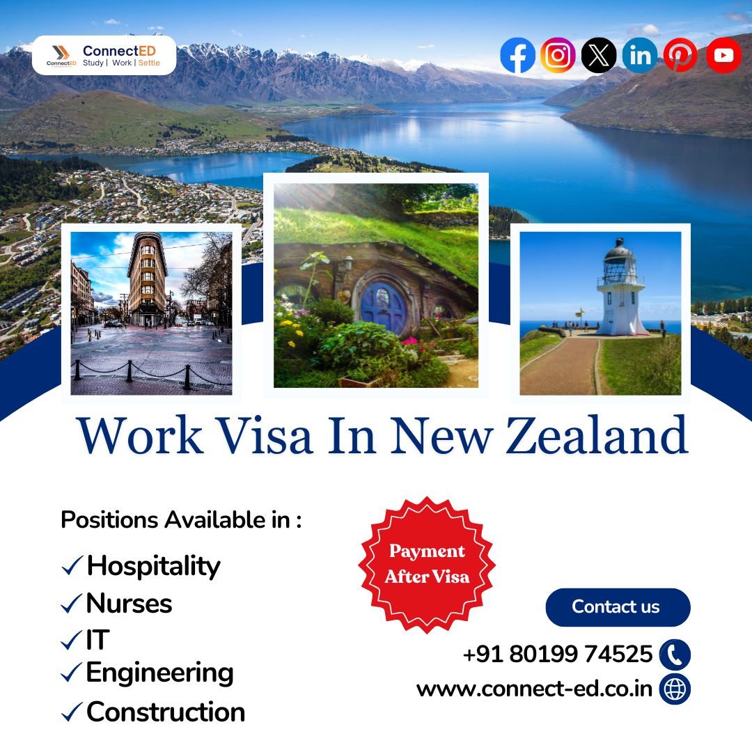 connectedvisas's tweet photo. Looking to work in New Zealand?
Start your dream career with ConnectED — get a job in Hospitality, Nursing, IT, Engineering, or Construction, and pay only after your visa is approved!

Your journey to a better future starts here.
Call now: +91 80199 74525 https://t.co/4D5NkvhmdW