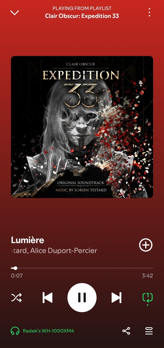 RadAsGhoul's tweet photo. It's going to be a long day at work, since I only walked in, and I NEED to be listening to @expedition33 soundtrack at ALL times. @Kepler_Interact  vinyl set at some point perhaps? Oh yeah, and while you're at it please make some more CEs ;) #ClairObscureExpedition33 https://t.co/gNRoJ06f4F