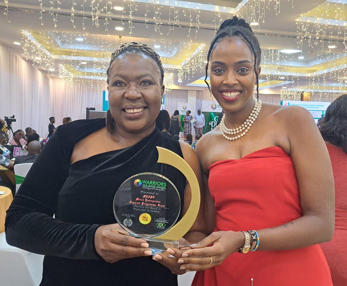 Today, we celebrate David Ojwang, @SNV_Kenya for winning the Warrior for Good Award in Impactful Leadership and Service, and <a href="/MESPT_ke/">MESPT™️</a> for receiving the Gold Warrior for Good Award in #Financial Inclusion during the recent #WarriorsForGoodAwards