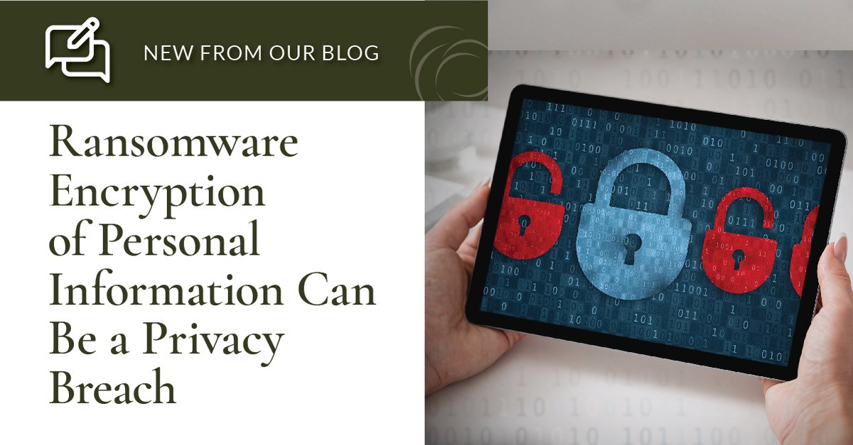A recent IPC case expanded the definition of privacy breaches for Ontario's public sector. This decision applies to any organization, agency or  institution or that is governed by privacy legislation: rosensunshine.com/blog/ransomwar…