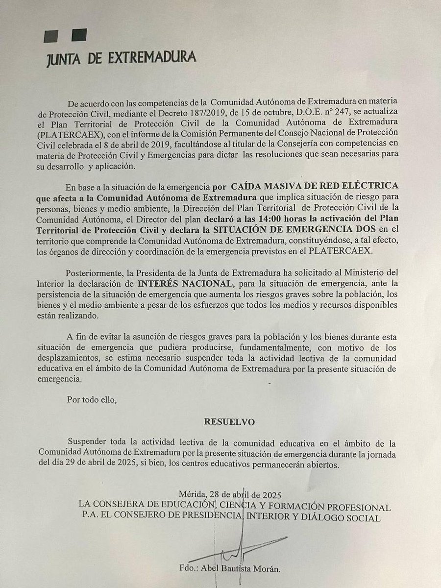 Importante: nivel dos de emergencia