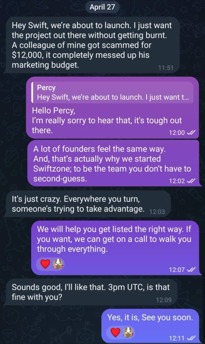 swiftzonelist's tweet image. Worried about scams?
At Swiftzone, we help you list your token safely , no scams, no crazy fees.
DM us or reach out on Telegram: @Swiftzonelistingsupport
#CryptoMarketing #TokenLaunch #CMC #CG