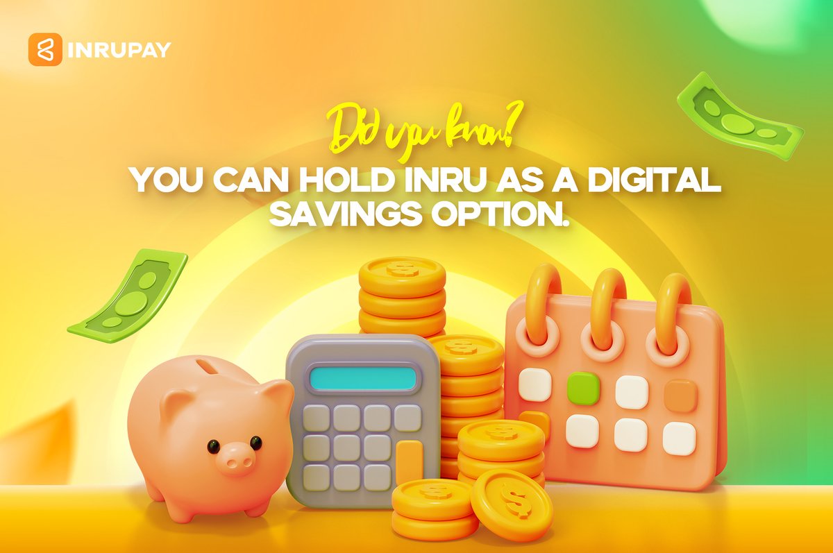 Inrupay's tweet photo. Did you know?

You can hold INRU as a digital savings option.

Fast to send. Easy to convert. Always stable.

#CryptoSavings #INRU #SmartMoney https://t.co/XMlPdK15E6
