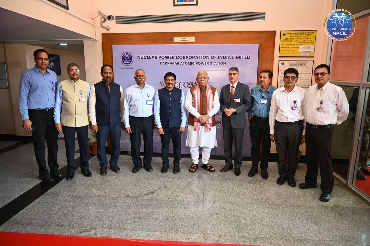 NpcilOfficial's tweet photo. काकरापार गुजरात स्थल पर ऊर्जा मंत्रालय की परामर्शदात्री समिति का दौरा |
Visit of the Consultative Committee for the Ministry of Power to Kakrapar Gujarat Site
@PIB_India @MinOfPower @mygovindia @PMOIndia
@DrJitendraSingh @DAEIndia @officeofmlk
#NPCIL #KAPS #NuclearEnergy https://t.co/i2fqvxdeXR