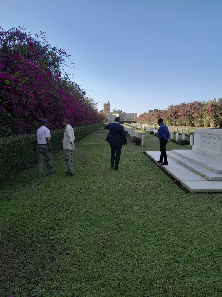 We were honored today by the visit of the British Military Attaché to the Ismailia War Cemetery this morning.