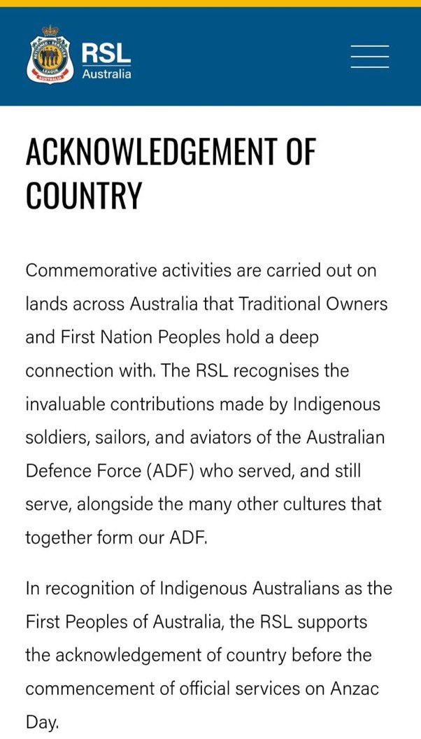 And here is the view of the National RSL. The RSL at the local level organises and conducts Anzac Day activities …
