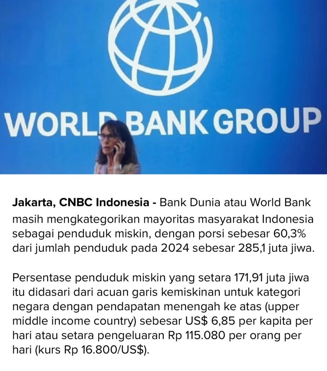 Masak sih, angka kemiskinan Indonesia sebanyak ini? Sepertinya sangat jauh dgn data BPS. Rada ndak percaya. Semoga Indonesia baik-baik saja. Soalnya dari dulu banyak sekali laporan, mirip sebuah klaim, kemiskinan selalu turun. Kau, percaya data yang mana? 🙂