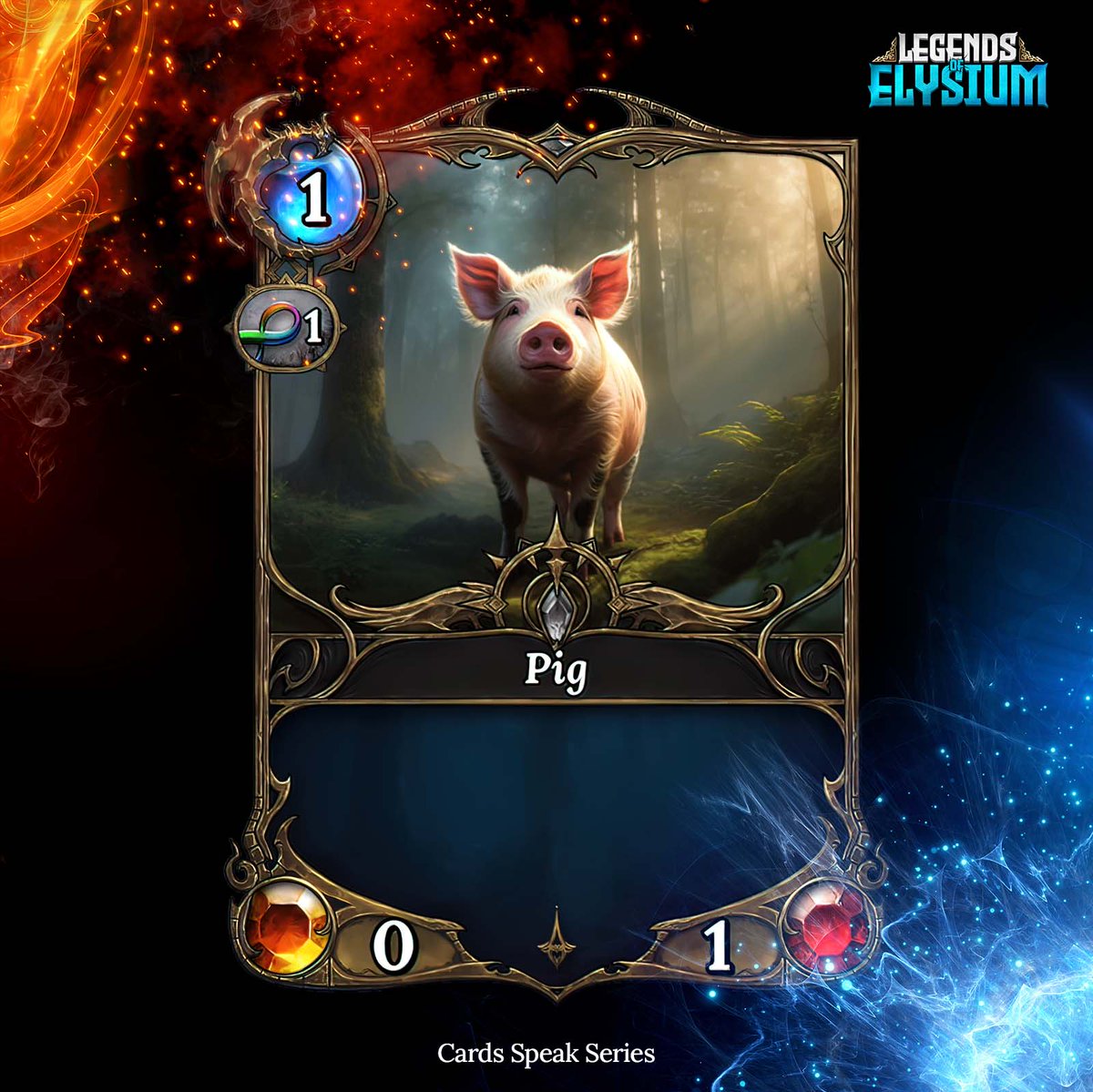 “I used to be a Dragon.
Now I oink.”🐷 - Pig

#LegendsOfElysium #TCG $LOE