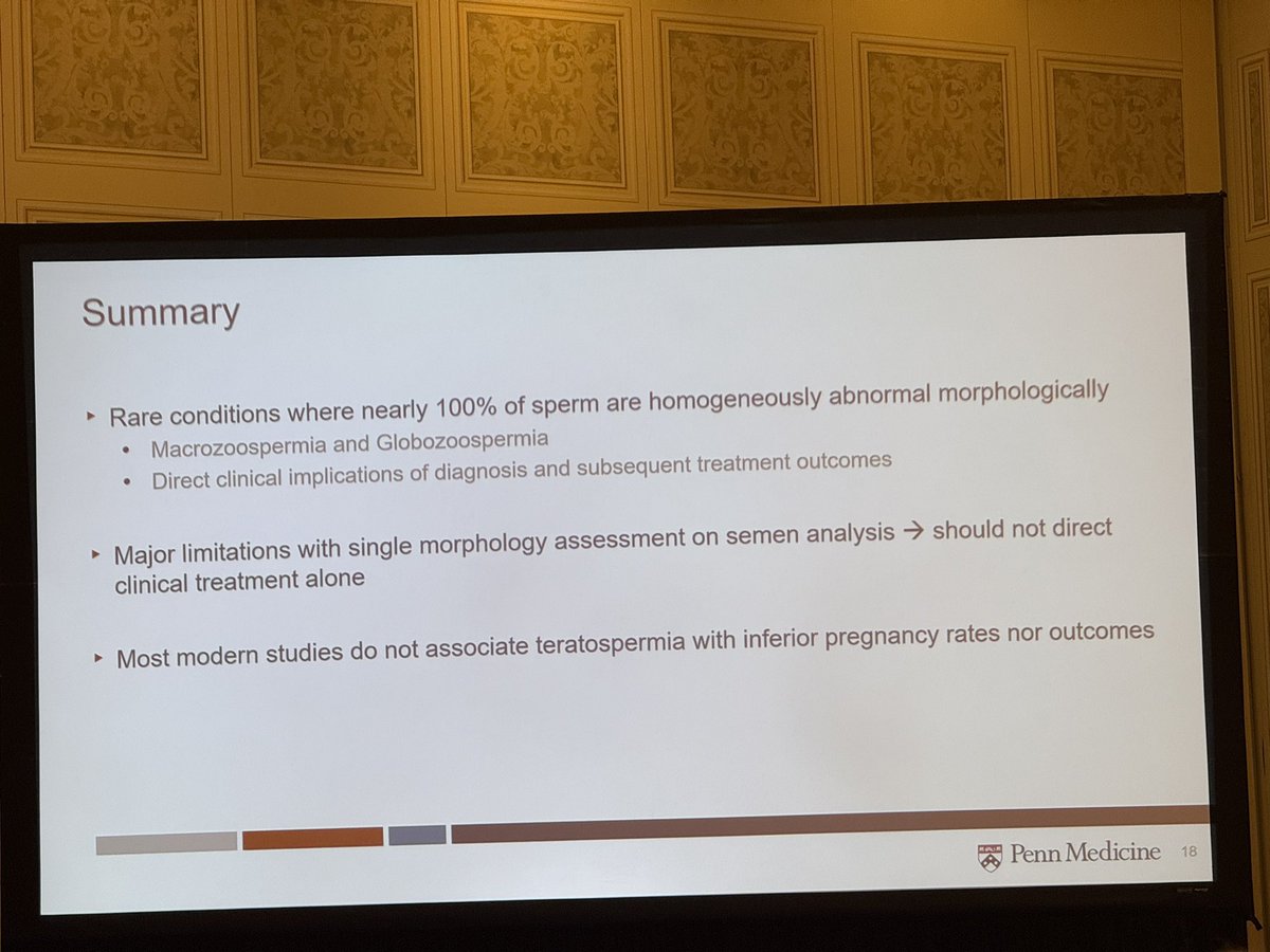William T. Berg, MD (@willtberg) on Twitter photo Kathleen Hwang reminding us how sperm morphology generally has little impact on pregnancy outcomes. Since inter-rater reliability remains poor, maybe we can push for a binary morphology assessment, some normal forms vs no normal forms?<a href="/SSMR_malefactor/">Society for the Study of Male Reproduction</a> #AUA25 Kathleen Hwang reminding us how sperm morphology generally has little impact on pregnancy outcomes. Since inter-rater reliability remains poor, maybe we can push for a binary morphology assessment, some normal forms vs no normal forms?<a href="/SSMR_malefactor/">Society for the Study of Male Reproduction</a> #AUA25