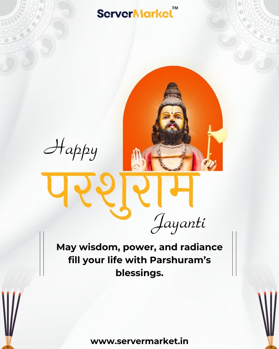 Im_servermarket's tweet image. 🙏 Salutations to Lord Parshuram — the embodiment of knowledge, strength, and righteousness.
Let us walk the path of virtue and protect what is just. 🛡️📿
#ParshuramJayanti #StrengthWithWisdom #SymbolOfJustice #CulturalHeritage #DivineInspiration