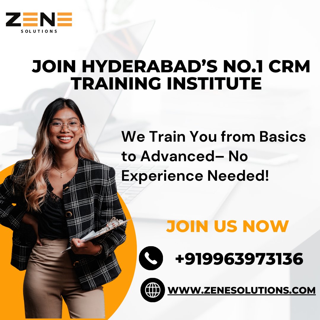zenesoluti49908's tweet image. 📞 Call: +91 99639 73136
With ZENE Solutions, you&apos;ll go from:
📘 “What is CRM?” to
🏆 “I got the job!”
📞 Call: +91 99639 73136
📍 Hyderabad’s #1 CRM Institute
🌐 zenesolutions.com

#FreshersJobs #CareerUpgrade #LearnCRM #ZeneSolutions #CRMTrainingHyderabad #SkillIndia