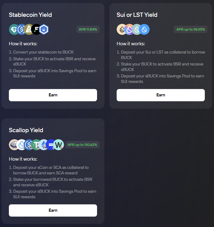 Fatbro 链上稳定币理财机会分享🔥

使用$BUCK在<a href="/bucket_protocol/">Bucket Protocol</a>上赚取高达 12% 的 APY！ 
该协议类似于<a href="/SuiNetwork/">Sui</a>链上的 MakerDAO
$BUCK 类似于 $USDS / $DAI 这类稳定币
👉app.bucketprotocol.io/earn