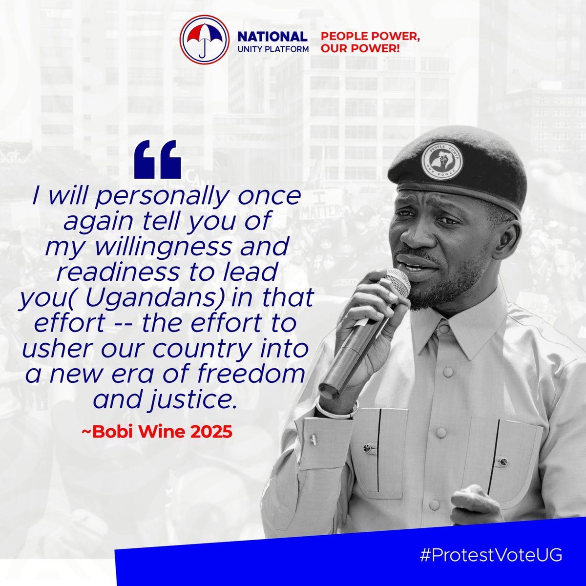 KayabulaE's tweet image. From the horse's mouth.
My President @HEBobiwine has once again offered himself to lead our revolutionary front.
Need I say more ?