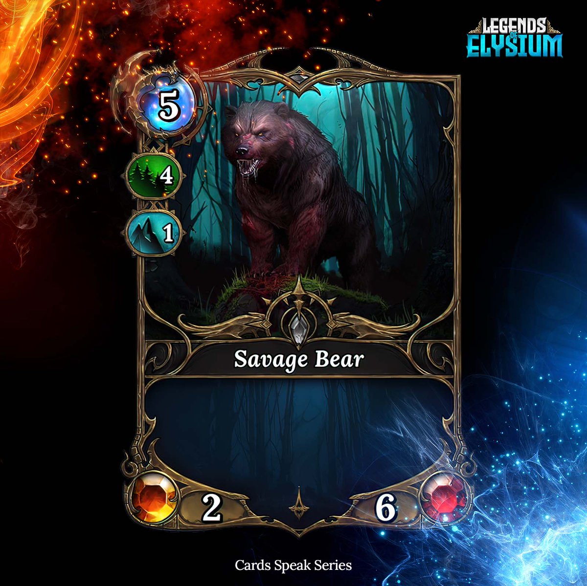 LegendsElysium's tweet image. “No skills. No spells. Just violence.”🐻

#LoECardSpeak #Rawr #TCG