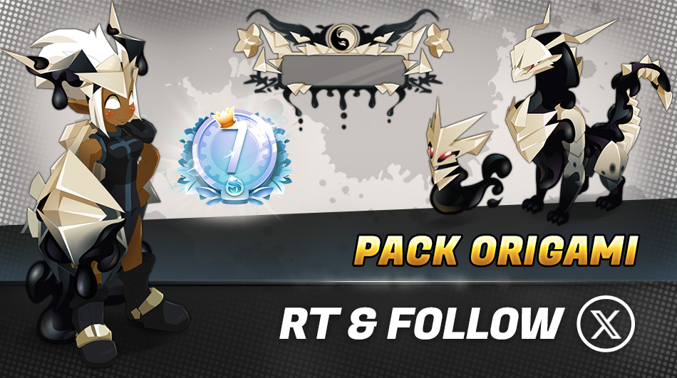 🖋️ Équipez-vous d'une tenue aux plis impeccables, d'un familier qui a déjà fait couler beaucoup d’encre et d'un montilier imprégné de charisme avec le Pack Origami !

🔁 RT + Follow pour tenter de remporter un pack Origami !