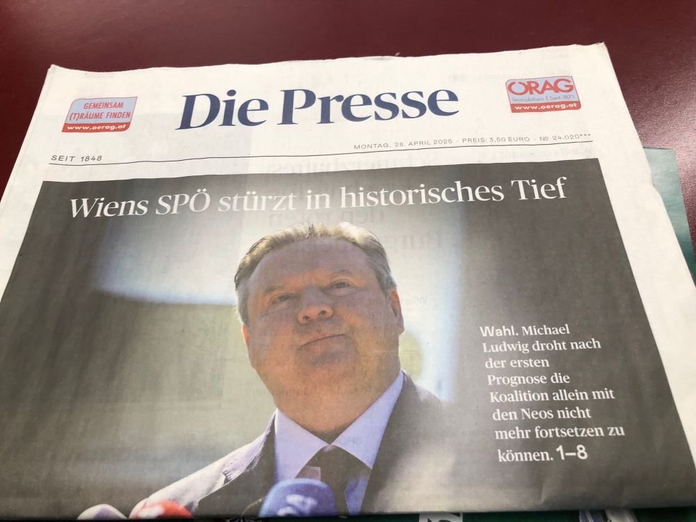 ÖVP-Ergebnisse 2024/25:
Europawahl: -10
Nationalratswahl: -11,19
LTW Burgenland: -8,61
LTW Steiermark: -9,24
LTW Vorarlberg: -5,23
LTW Wien: -10,78
GR NÖ: -5,79
GV Szb: -7,6
GR Stmk: -3,5
GR Innsbruck (Bündnis): -20,89

Die Presse inzwischen so:
Ja, es ist eh keine Kampagne... 🤦