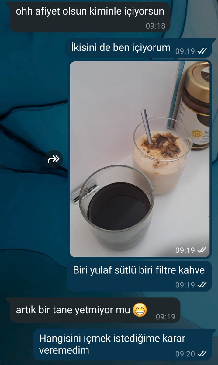 kendime kahve içiyoruz