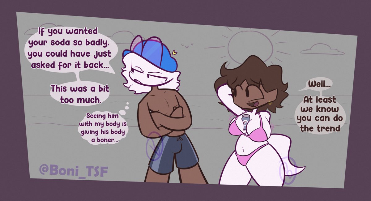 [Head Swap]

Bonnie was messing arround with her friend Lloyd by taking his soda away, but when Lloyd said to her "Give it back, or else!", something strange happened!

On the bright side, Lloyd got what he wanted, plus a bonus prize~