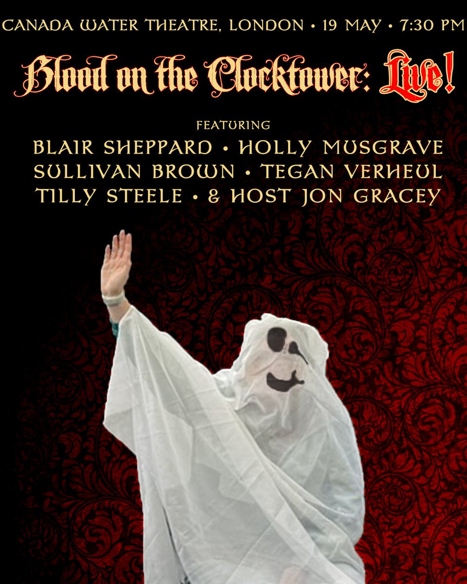 Blood On The Clocktower (@bloodclocktower) on Twitter photo BOTC: Live! returns to London on Monday 19 May! Host extraordinaire <a href="/JonGracey/">Jon Gracey</a> leads our rogue cast of comedians through a night of murder and mayhem.
Featuring:
<a href="/Bolairo_/">Blair</a>
<a href="/hollylikesgames/">Holly Likes Games</a>
<a href="/sullivanbeau/">Sullivan Brown</a>
Tegan Verheul
<a href="/tillysteele/">Tilly Steele</a>
šļø tickettailor.com/events/thepand⦠BOTC: Live! returns to London on Monday 19 May! Host extraordinaire <a href="/JonGracey/">Jon Gracey</a> leads our rogue cast of comedians through a night of murder and mayhem.
Featuring:
<a href="/Bolairo_/">Blair</a>
<a href="/hollylikesgames/">Holly Likes Games</a>
<a href="/sullivanbeau/">Sullivan Brown</a>
Tegan Verheul
<a href="/tillysteele/">Tilly Steele</a>
šļø tickettailor.com/events/thepandā¦