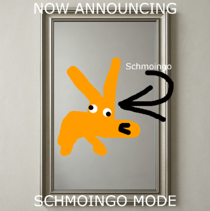 ReflexReflecti's tweet photo. NOW ANNOUNCING SCHMOINGO MODE, join our famous mascot Schmoingo the Schmungus, giving you INSANE gainz (trust me)

#Funny #Fitness #Promotion #Mirror https://t.co/AOJdV4RTSy