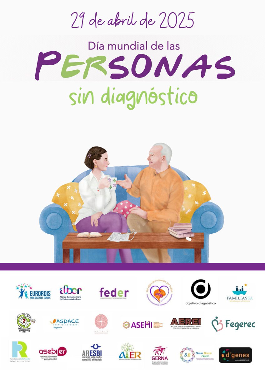 🍀Día Mundial de las pERsonas Sin Diagnóstico🍀

Más de 3 millones conviven con enfermedades raras en 🇪🇸
+50% esperan >6 años para saber qué tienen.

Desde FEDER exigimos:
🔹 Diagnóstico precoz
🔹 Equidad en el acceso
🔹 Apoyo psicosocial

👉Descubre más: enfermedades-raras.org/actualidad/not…
