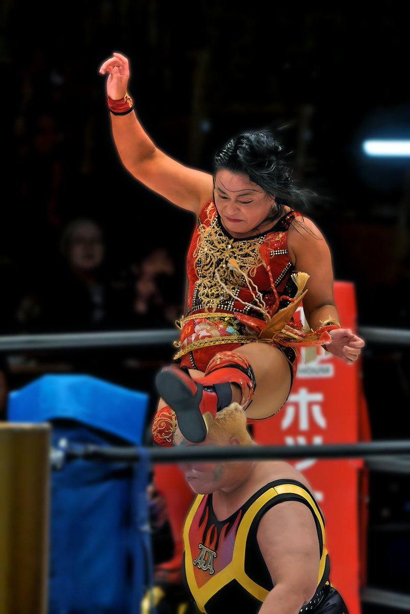 Markun_pw's tweet image. 2025.4.29 #SENJO 後楽園大会
伝家の宝刀スコーピオ·ライジングが完璧に撮れた
#SATOMURAfinal #里村明衣子