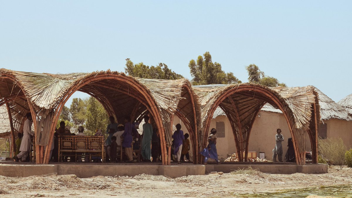 w_emerg's tweet image. How can bamboo transform disaster recovery? In Sindh, Pakistan, Jack Rankin and Nyami Studio build the Juliet Centre, a resilient, low-tech, bamboo pavilion empowering local communities after the 2022 floods. 
 #BambooArchitecture #Pakistan  #JulietCentre #JackRankin #NyamiStudio