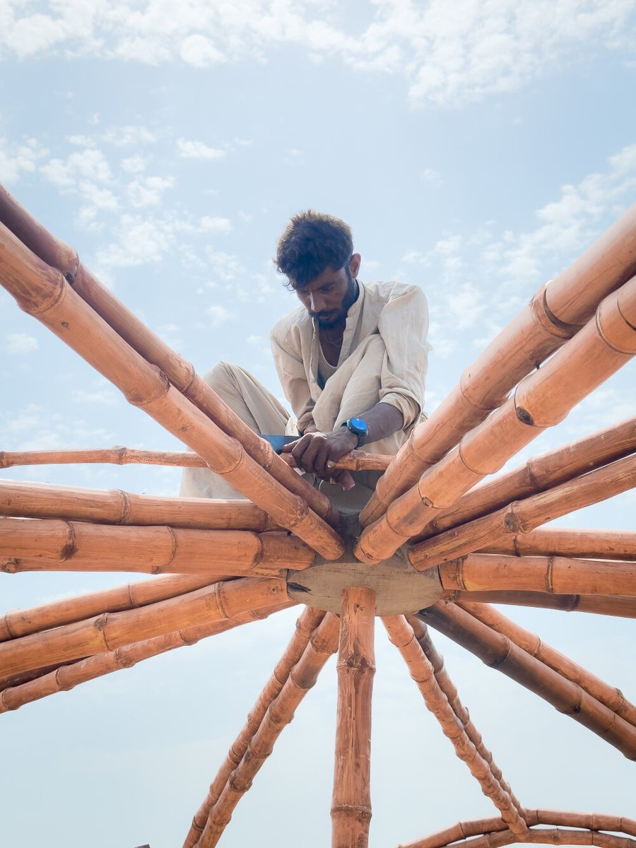 w_emerg's tweet image. How can bamboo transform disaster recovery? In Sindh, Pakistan, Jack Rankin and Nyami Studio build the Juliet Centre, a resilient, low-tech, bamboo pavilion empowering local communities after the 2022 floods. 
 #BambooArchitecture #Pakistan  #JulietCentre #JackRankin #NyamiStudio