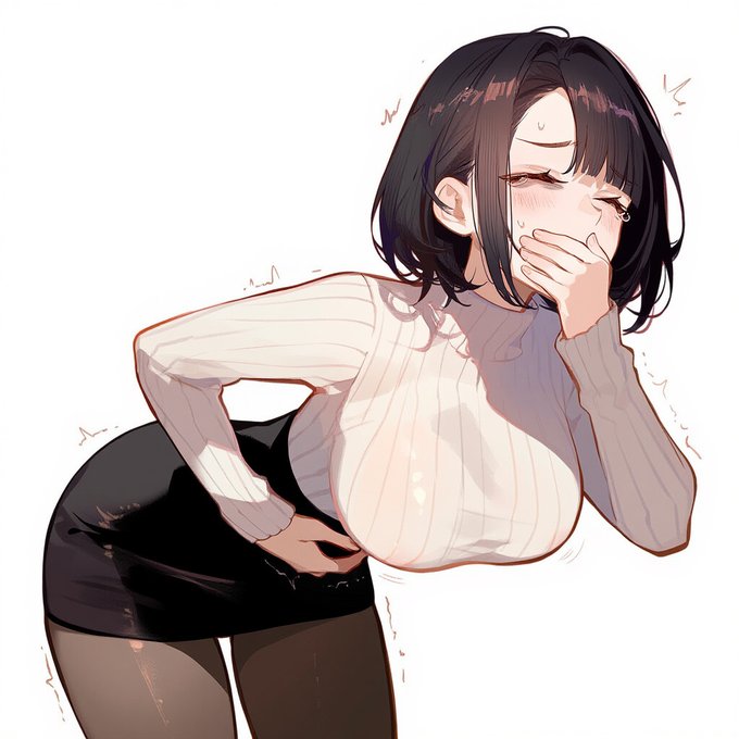 Stomach pain with nausea / 吐き気がする腹痛 
What the heck did she eat... 
オリキャラの扱いよ… 