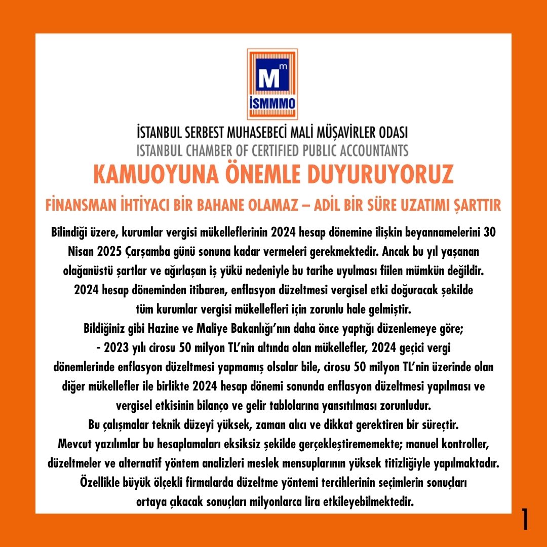eroldemirel3568's tweet photo. KAMUOYUNA ÖNEMLE DUYURUYORUZ
FİNANSMAN İHTİYACI BİR BAHANE OLAMAZ
ADİL BİR SÜRE UZATIMI ŞARTTIR
#KurumlarVergisiUzatılsın https://t.co/jg0OjCso5O