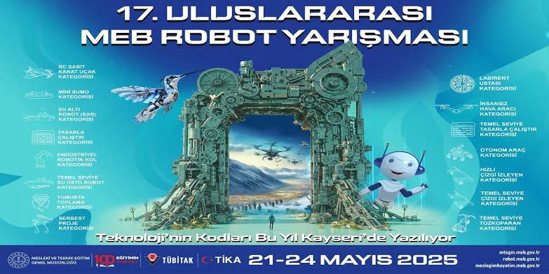 Şehit Ferhat Ünelli Bilim ve Sanat Merkezi öğrencileri, teknoloji ve robotik alanındaki başarılarına bir yenisini daha ekliyor.  Ömer Erdem SEZER ve Göktürk Umut BAŞPINAR, Danışman Öğretmen Ferhat DEMİR rehberliğinde, 17. Uluslararası MEB Robot Yarışmasına katılacaklardır.