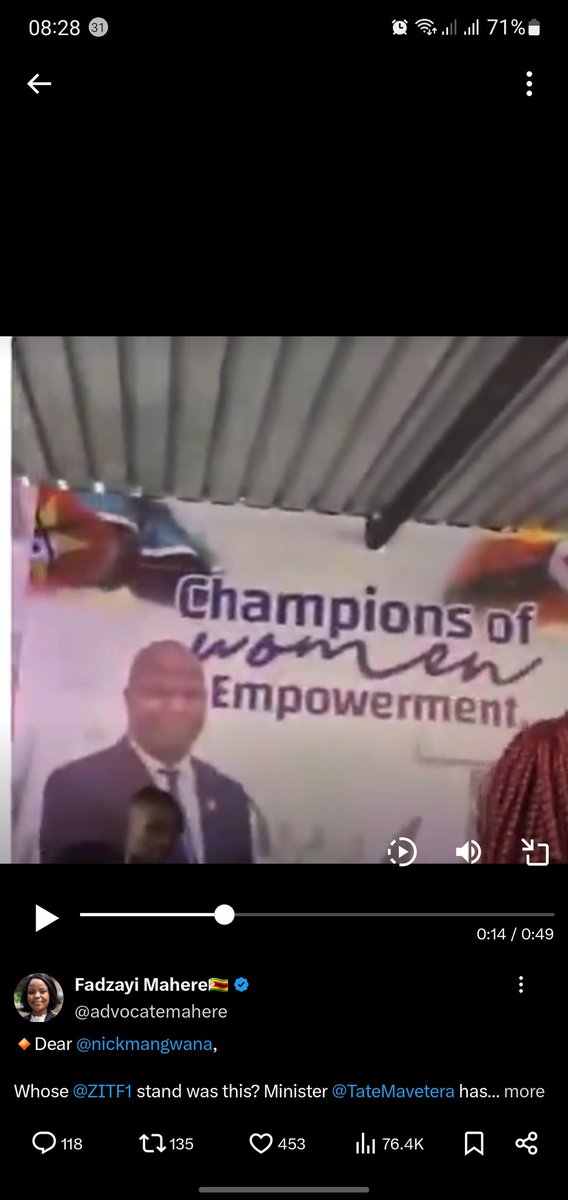 AndrewWedu's tweet photo. @nickmangwana @advocatemahere @ZITF1 @TateMavetera Gues it's the champion of women empowerment whatever that us https://t.co/tLYCuGWd1E