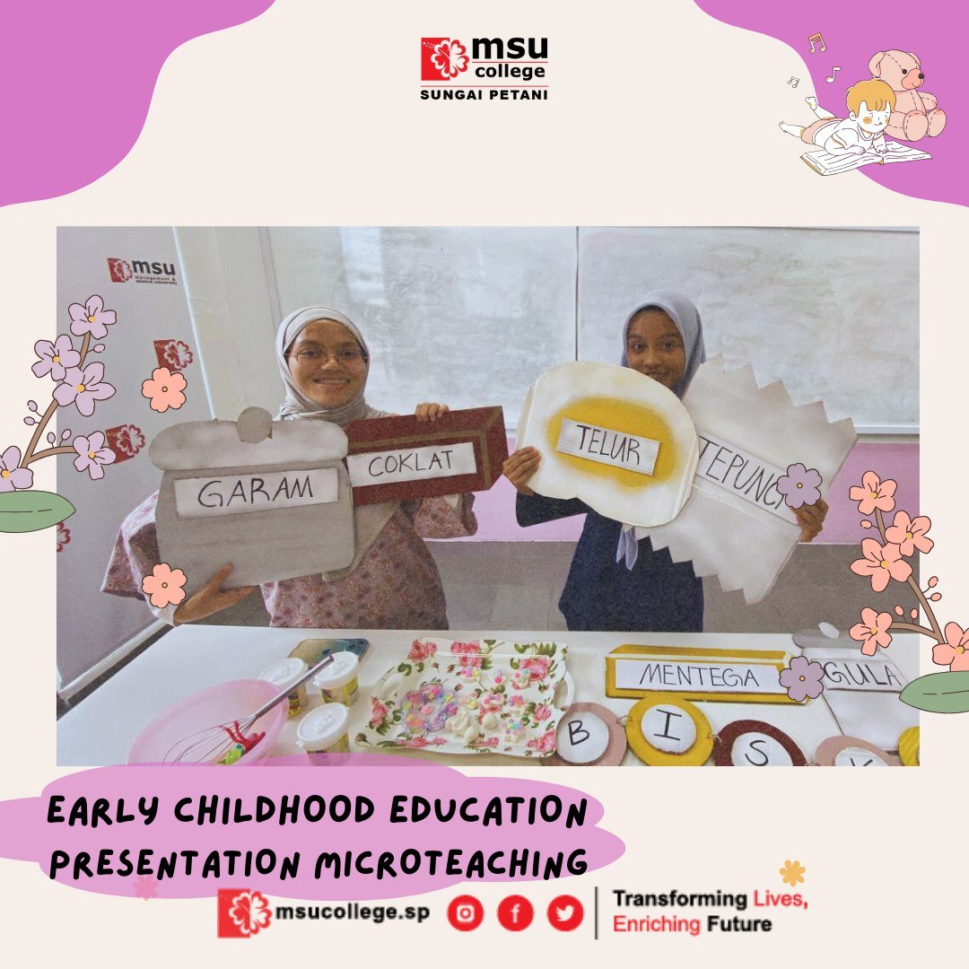 MSUcollege_sp's tweet photo. "Microteaching presentation activity with Early Childhood Education students for the Pedagogy subject."
☎️: 04-4257602
💻: https://t.co/cH4RVA3aQf
#msumalaysia
#msusungaipetani
#spm2023 #spm2024
#diploma
#degree
#bachelorprogram
#diplomaprogram
#earlychildhoodeducation https://t.co/AYcknEUNu3