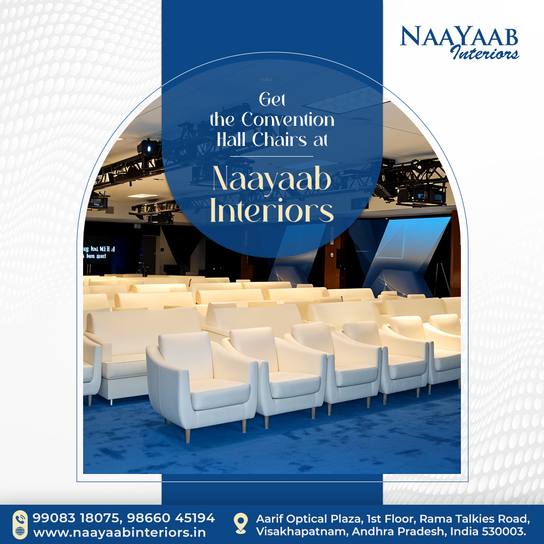 NaayaabInterio1's tweet photo. Make your events more stylish and comfortable with top-quality convention hall chairs from Naayaab Interiors, Visakhapatnam. Visit us: https://t.co/GfOBxGV7PP
#NaayaabInteriors #FurniturestoreinVizag #Bestcollection #Conventionhallchairs #eventmanagement #Visakhapatnam https://t.co/2XyOmgI9ah