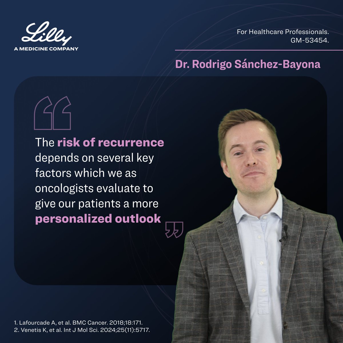 LillyOncInt's tweet image. Risk of recurrence is essential to inform clinical decisions in management of #EarlyBreastCancer.¹,² How can all patients at #RiskOfRecurrence be identified to improve outcomes? Watch the video to find out more: x.com/LillyOncInt/st…