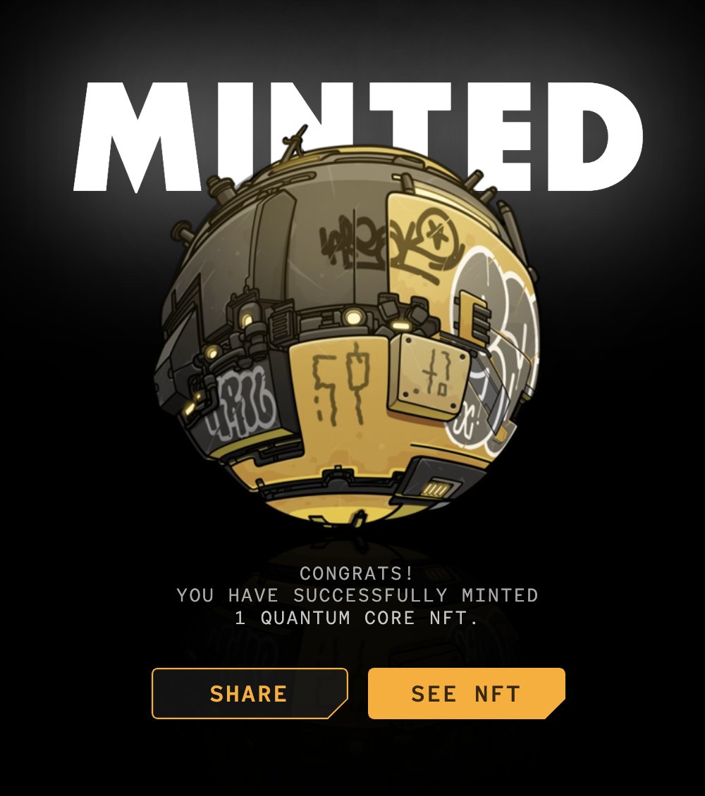 Just minted my Quantum Core NFT by <a href="/the77bit/">77-Bit</a> 🔥 
ZIOUM 🔥