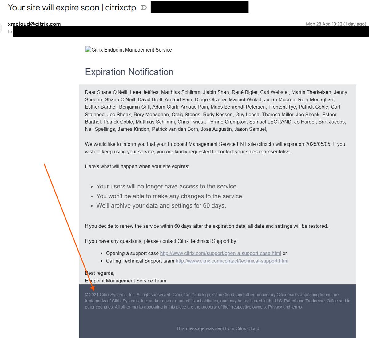 guyrleech's tweet photo. Hey @Citrix, 2021 called and want their email back 🤣
#CitrixCTP https://t.co/TKnmmdjmkx